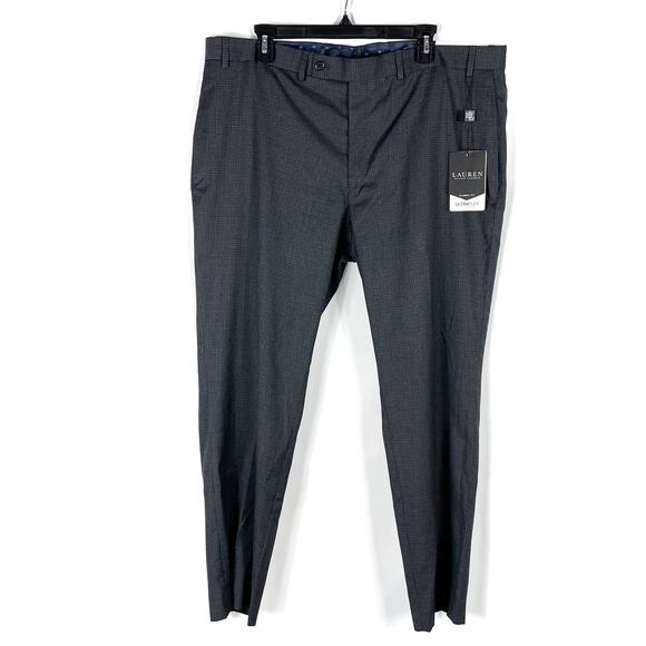 Ralph Lauren Norton Ultraflex Pants Grey Straight Leg Classic Fit Sz 40 x 30 Men - Picture 1 of 9